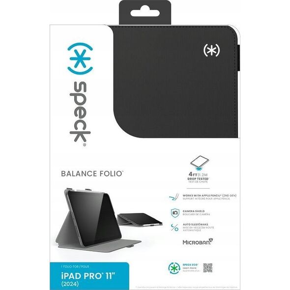 Etui na tablet Speck Etui Speck Balance Folio – iPad Pro 11” M4 (2024) czarne - Gwarancja bezpieczeństwa. Proste raty. Bezpłatna wysyłka od 170 zł.