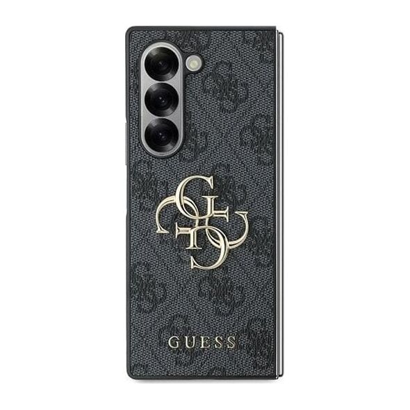 Guess Guess GUHCZFD64GMGGR Z Fold6 F956 czarny/black Leather 4G Metal Logo