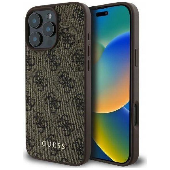 Guess Guess GUHCP16LG4GFBR iPhone 16 Pro 6.3" brązowy/brown hardcase 4G Classic