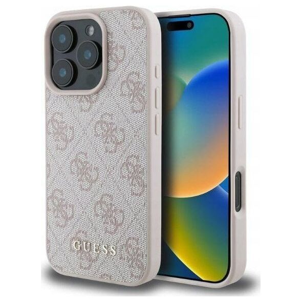 Guess Guess GUHCP16LG4GFPI iPhone 16 Pro 6.3" różowy/pink hardcase 4G Classic