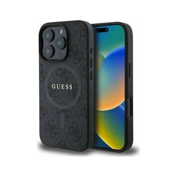 Guess Guess GUHMP16XG4GFRK iPhone 16 Pro Max 6.9" czarny/black hardcase 4G Ring Classic Logo MagSafe