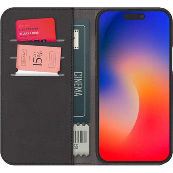 Puro Puro Eco-Leder Wallet iPhone 15 Plus schwarz
