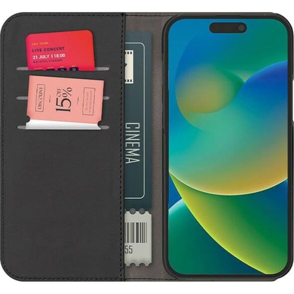 Puro Puro Eco-Leder Wallet iPhone 15 Plus schwarz