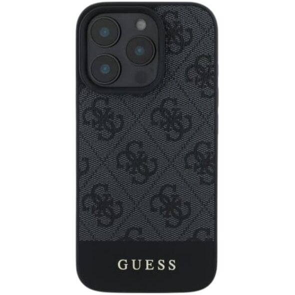Guess Guess GUHCP16SG4GLGR iPhone 16 6.1" szary/grey hardcase 4G Bottom Stripe