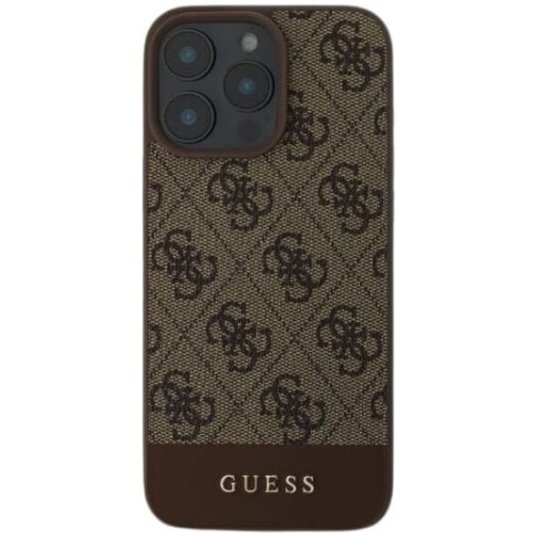 Guess Guess GUHCP16SG4GLBR iPhone 16 6.1" brązowy/brown hardcase 4G Bottom Stripe