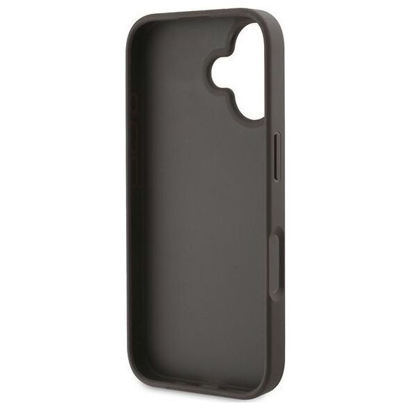 Guess GUESS futerał do IPHONE 16 Plus GUHCP16MG4GLBR (PC/TPU 4G PU Bottom Stripe) brązowy