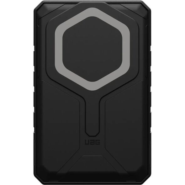 Powerbank Baseus UAG Rugged 10K - powerbank 10000 mAh z podstawką, ładowanie bezprzewodowe 10W, kompatybilny z MagSafe, kabel w zestawie (black/titanium)