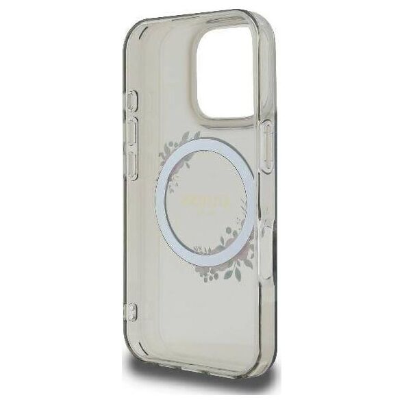 Guess Guess GUHMP16LHFWFCK iPhone 16 Pro 6.3" czarny/black hardcase IML Flowers Wreath MagSafe