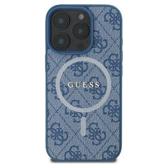 Guess Guess GUHMP16LG4GFRB iPhone 16 Pro 6.3" niebieski/blue hardcase 4G Ring Classic Logo MagSafe