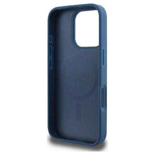 Guess Guess GUHMP16LP4RPSB iPhone 16 Pro 6.3" niebieski/blue hardcase 4G Printed Stripes MagSafe