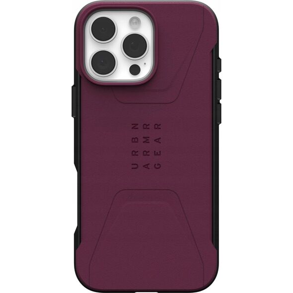 UAG UAG Civilian Magsafe - obudowa ochronna do iPhone 16 Pro Max kompatybilna z MagSafe (bordeaux)