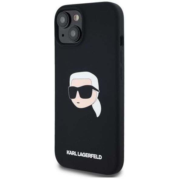 Karl Lagerfeld KLHMP15SSKHPPLK iPhone 15 6.1" black/black hardcase Silicone Karl Head Print MagSafe