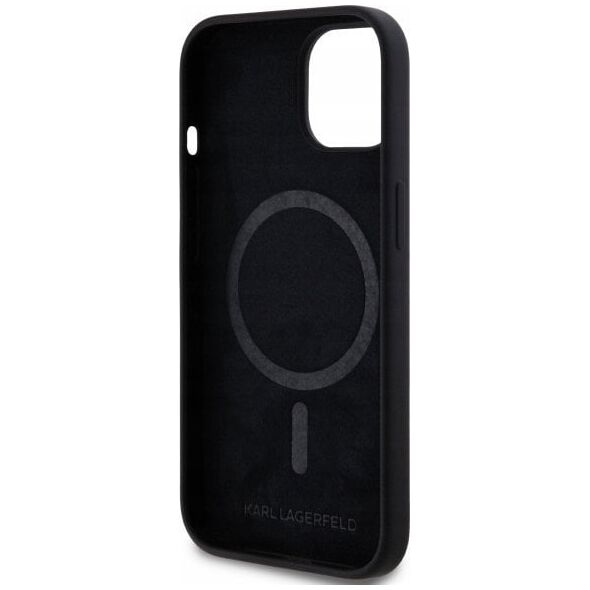 Karl Lagerfeld KLHMP15SSKHPPLK iPhone 15 6.1" black/black hardcase Silicone Karl Head Print MagSafe
