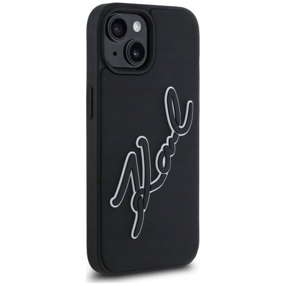 Karl Lagerfeld KLHCP15S3DRKSDLK iPhone 15 6.1" black/black hardcase 3D Rubber Signature