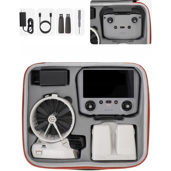 Futerał XL HARD Case Osłona Etui Pokrowiec Walizka na Pilot i Dron DJI FLIP / FP-B958-C / Pomarańczowy