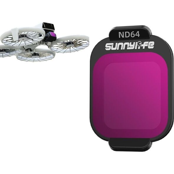 Filtr Pełny Szary ND64 NDx64 do Drona Dron DJI FLIP Etui na Filtr SunnyLife / FI962-64