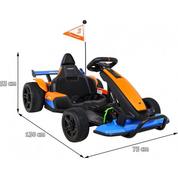 DWM POJAZD GOKART MCLAREN DRIFT POMARAŃCZOWY