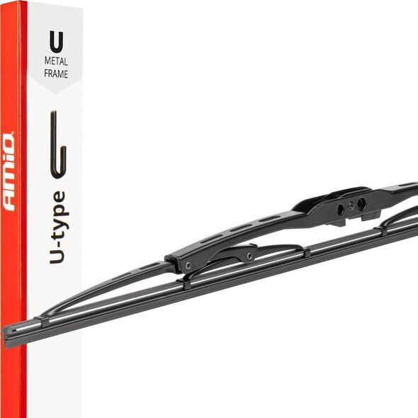 AMiO Wycieraczka samochodowa szkieletowa metalowa u-type uniwersalna 13" 330 mm 33 cm amio-04003