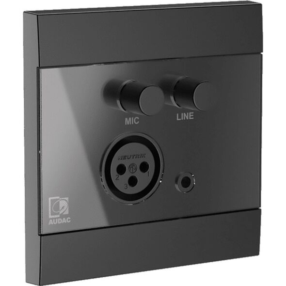 ML Ścienny moduł AUDAC WP210/B, XLR mic + 3,5 mm jack, czarny