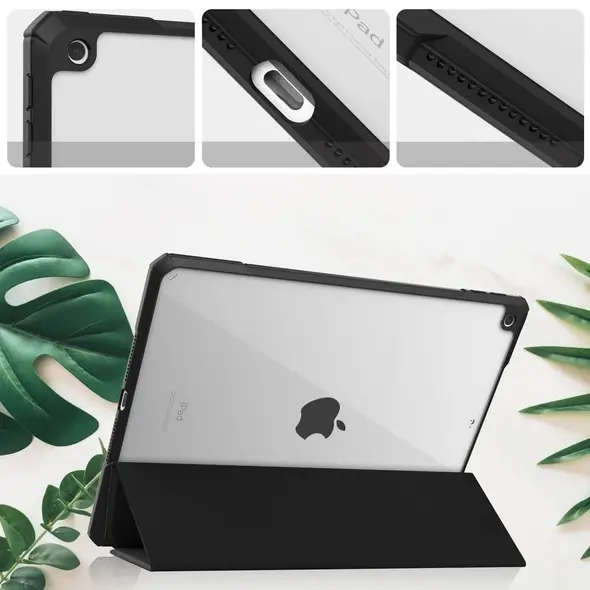 Bizon Case Tab Clear Matt Apple iPad 9/8/7 10.2 2021/2020/2019 black