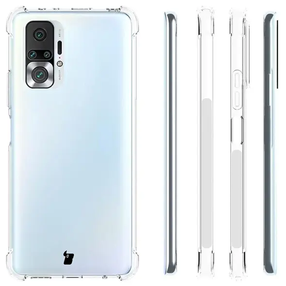 Bizon Case Clear Pack case + 2x screen glass + lens glass Xiaomi Redmi Note 10 Pro clear
