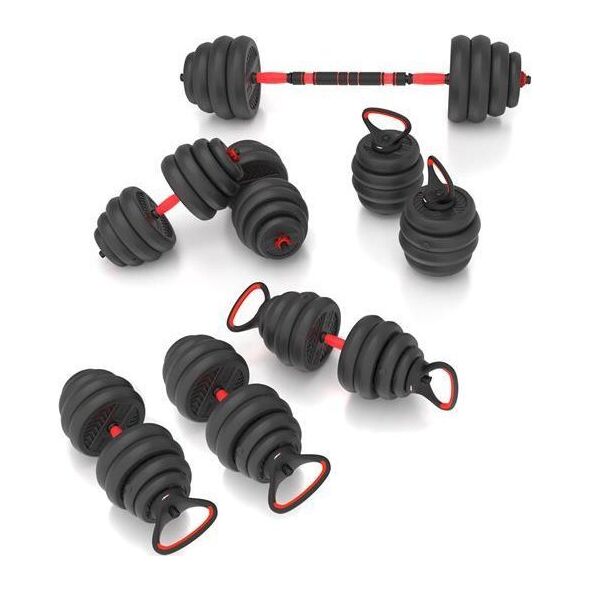 HMS SGN140 (2 CZĘŚCI) PRO SET 6W1 ZESTAW CIĘŻARÓW 40KG HMS
