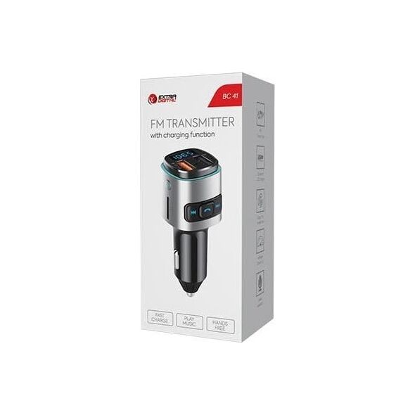 FM πομπός Extra Digital Extra Digital FM διαμορφωτής αυτοκινήτου BC41 (USB 2.0, USB 3.0, QC, hands-free)