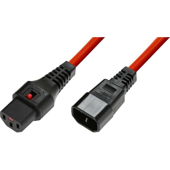 Καλώδιο τροφοδοσίας MicroConnect Microconnect MC-C13C14LOCK-2M καλώδιο τροφοδοσίας Κόκκινο C13 panel C14 panel