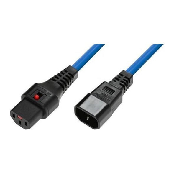 Καλώδιο τροφοδοσίας MicroConnect Microconnect MC-C13C14LOCK-0.5MB Μπλε 0,5 m C13 panel C14 panel