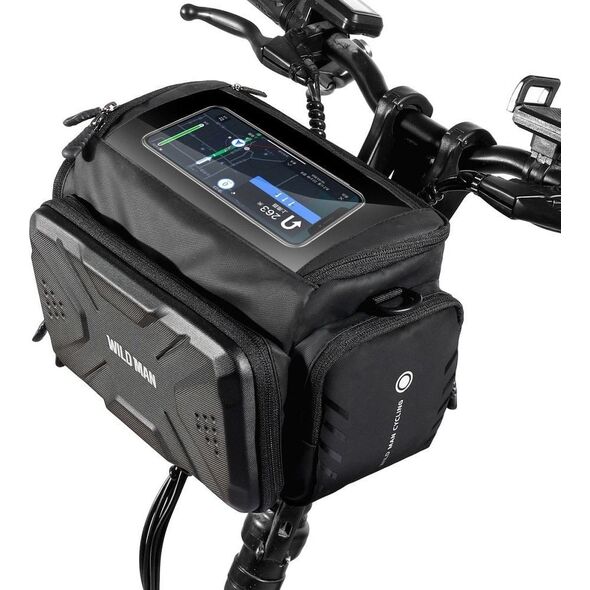 WILDMAN sakwa rowerowa na kierownicę na zamek GS6 4L ( 4" - 7") czarna