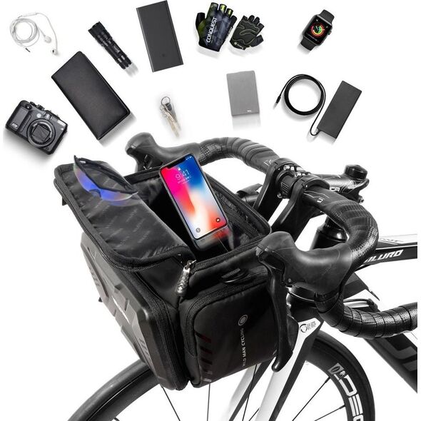 WILDMAN sakwa rowerowa na kierownicę na zamek GS6 4L ( 4" - 7") czarna