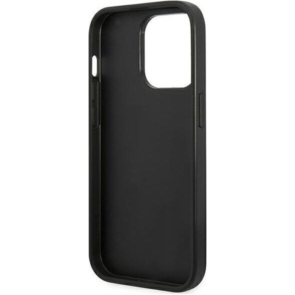 Guess Guess Etui Iphone 14 Pro Szary Metal Gold Logo