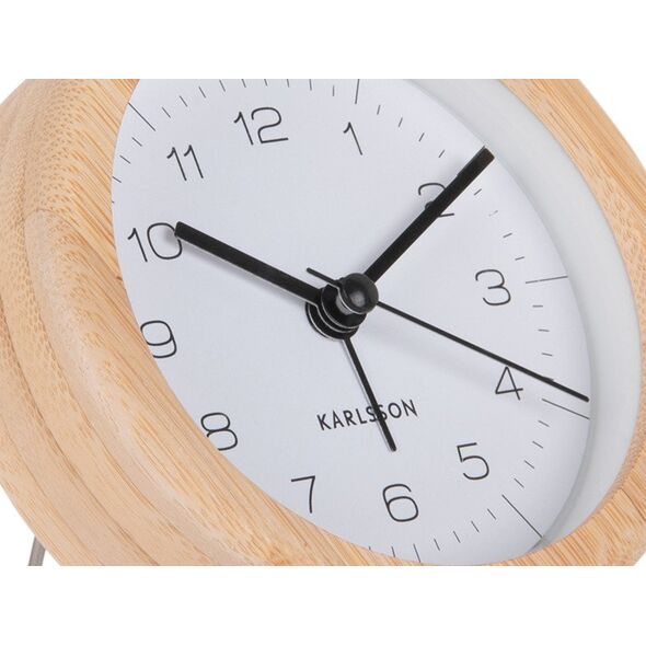 Karlsson Ξυπνητήρι με μπαμπού περίβλημα NEAT, Ø 10 cm