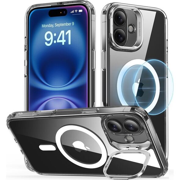 Etui Classic Hybrid (HaloLock) ESR ze stojakiem do iPhone 16 (przezroczyste)