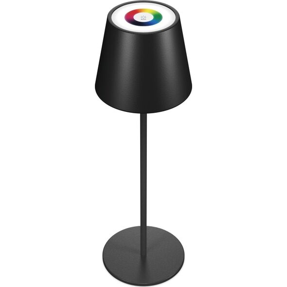 Επιτραπέζιο φωτιστικό Realpower RealPower LED-RGB Tischlampe dimmbar mit Akku, μαύρο