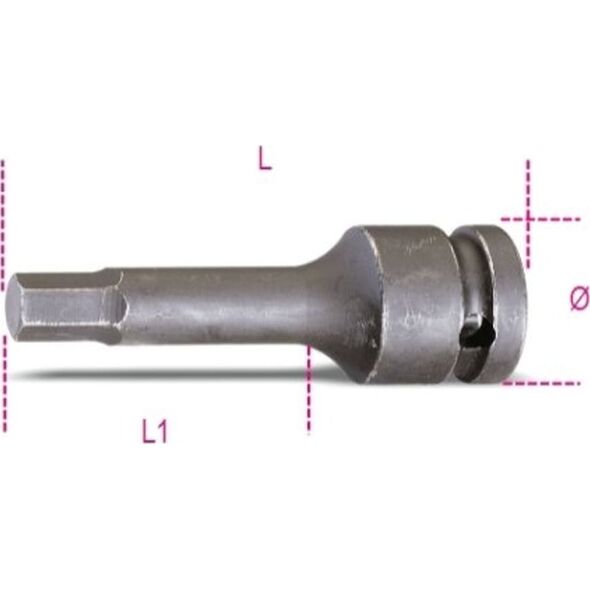 BETA Nasadka udarowa 3/4" 6-kątna 19 mm, 728ME Beta
