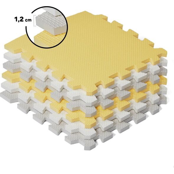 KINDERKRAFT Mata piankowa puzzle LUNO yellow