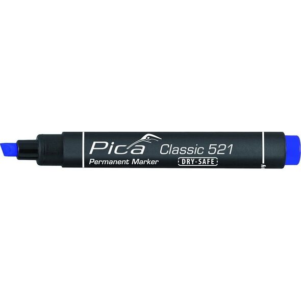 Pica-Marker Pica Μόνιμος μαρκαδόρος 2-6mm, σφηνοειδής μύτη, μπλε Συσκευασία Λιανικής