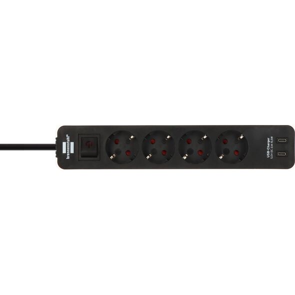 Μπαλαντέζα Brennenstuhl με 4 πρίζες και 2 θύρες USB C 1.5M