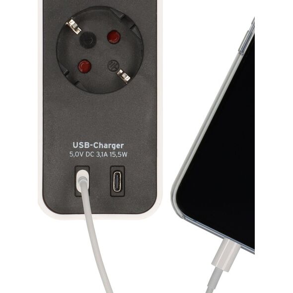 Μπαλαντέζα Brennenstuhl με 4 πρίζες και 2 θύρες USB C 1.5M