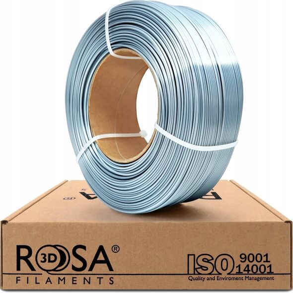 Filaments PLA Silk Silver 1.75mm 1kg Rosa3D