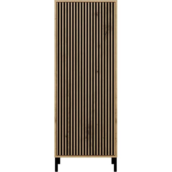 Witryna KAMARO 1DD SLIM DĄB ARTISAN Lamele Front Ryflowany
