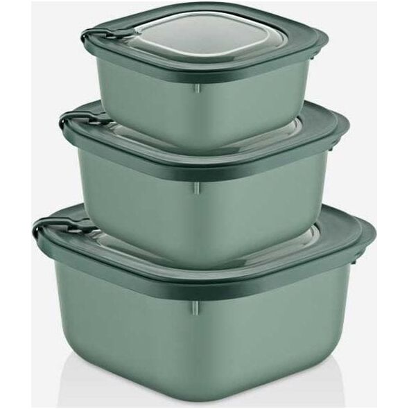 Kpl pojemników do żywności Micro Safe 600,1100,1800 ml