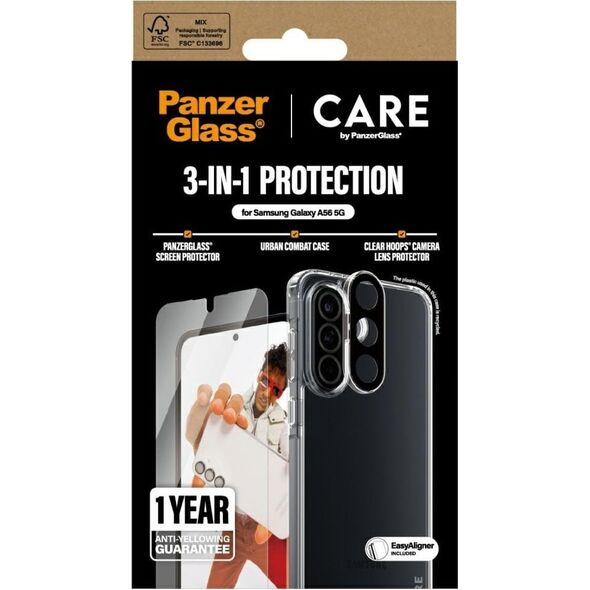 Zestaw ochronny CARE by PanzerGlass       Flagship 3w1 Etui+Szkło+Lens do Samsung Galaxy A56 5G