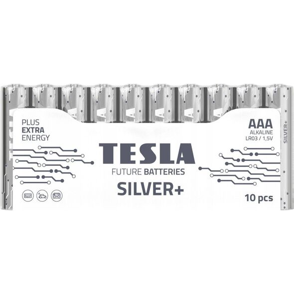 Tesla TESLA SILVER Alkaline baterie AAA (LR03, mikrotužková, shrink) 10 ks