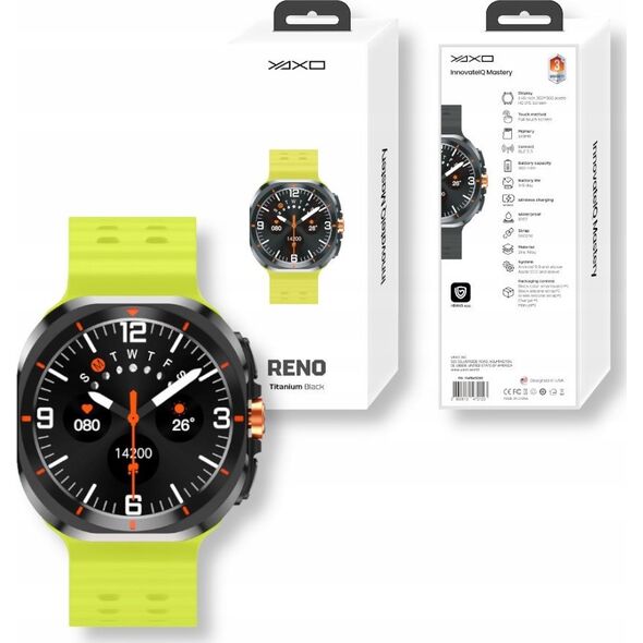 YAXO Smartwatch RENO Titanium Black