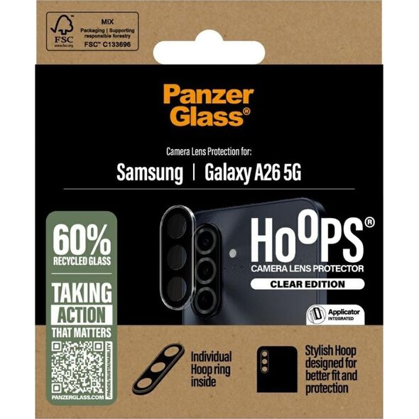 Szkło hartowane na obiektyw PanzerGlass   Hoops Lens Protector do Samsung Galaxy A26 5G przezroczysty