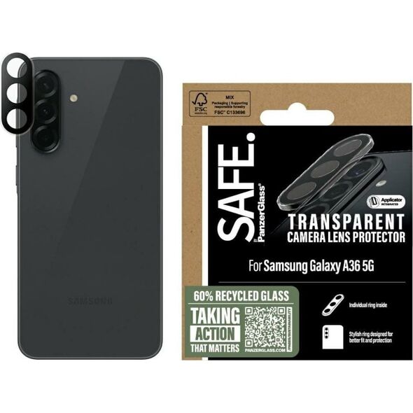 Szkło hartowane na obiektyw SAFE by       PanzerGlass Rings Lens Protector do Samsung Galaxy A36 5G przezroczysty
