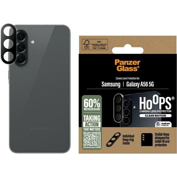 Szkło hartowane na obiektyw PanzerGlass   Hoops Lens Protector do Samsung Galaxy A56 5G przezroczysty