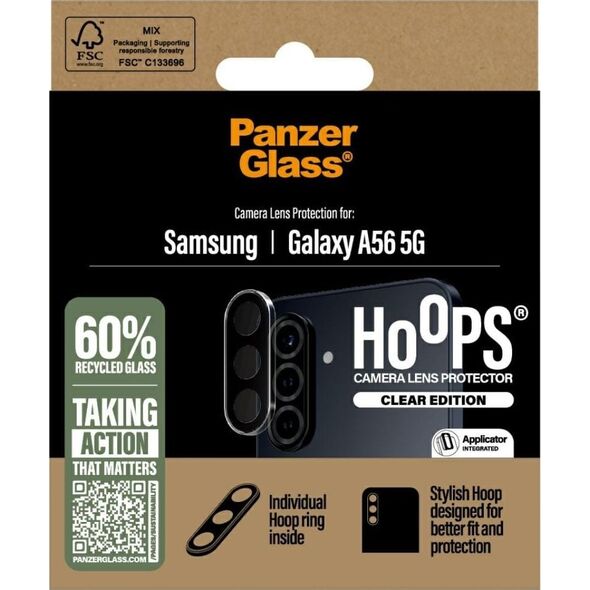 Szkło hartowane na obiektyw PanzerGlass   Hoops Lens Protector do Samsung Galaxy A56 5G przezroczysty